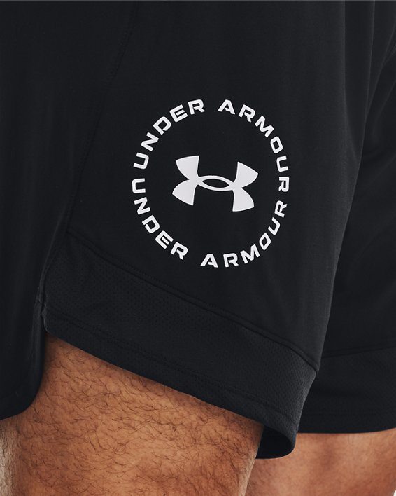 Men's UA Train Stretch Graphic Shorts in Black image number 3